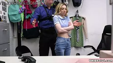Freckled teenage shoplifter faces strict store owner