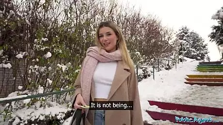 Public Agent picks up cute blonde for outdoor POV blowjob and hardcore sex in secret spot with big dick