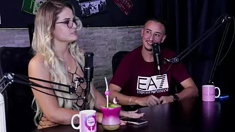 Marcelly Mello in sheer red lingerie.