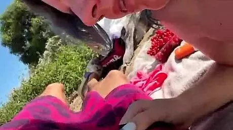 “Gonna fill you up right here on the beach!”