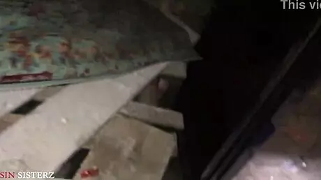 Hidden room doggy on wood for hours 😏