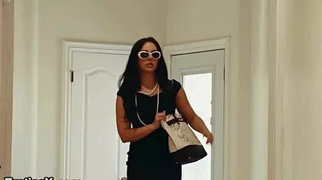 horny brunette fulfills deepest desires with big cock