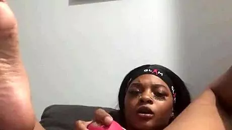 kashofficials upclose hairy pussy play with dildo and vibrator fingering wet tight ebony ass