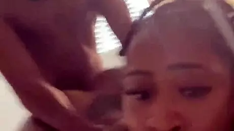 sexy busty ebony marrijanee gets oiled and fucked doggy style by her neighbor