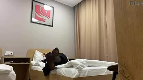 turkish milf teases with wet pussy masturbation in pantyhose, hinting at interracial big cock desires