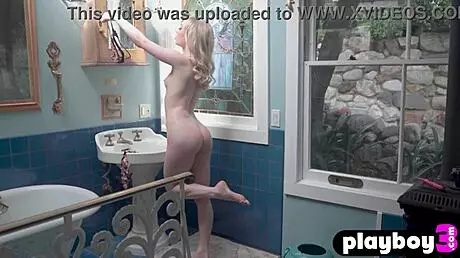 this stunning blonde teen 18+ looked amazing while posing hot and naked