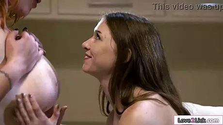 my tiny stepdaughter scissorfucks my hairy pussy with small tits.