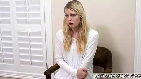 Light skin teen with curly hair and big natural tits in hardcore cam sex!