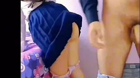 I saw these horny Mexican students fuck in the living room without condoms, with her family nearby.