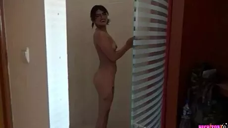 Morena Gisskat in Bikini Casting Backstage with Handjob