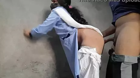 Indian schoolgirl fucks teacher in doggystyle