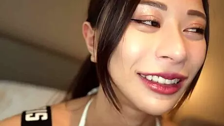 Sexy Asian Babe Gives Intense Blowjob And Rides Hard For Creampie.