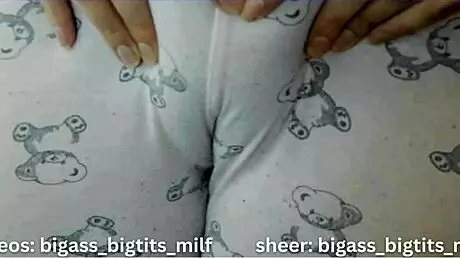 Big Ass Milf Masturbates in Pajamas with Toys and Wet Pussy