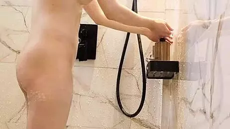 bathing of black hair japanese girl