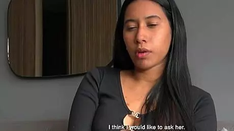 Slim Latina Model Plays Hard To Get But Ends Up Riding Big Cock After Casting Interview