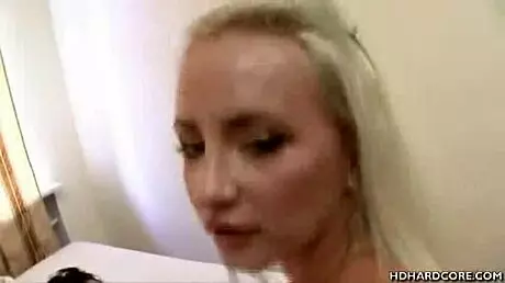 Young European girl gets ravaged by large penis and handsjob